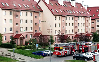 Pożar przy ul. Jarockiej w Olsztynie. Błyskawiczna akcja straży pożarnej